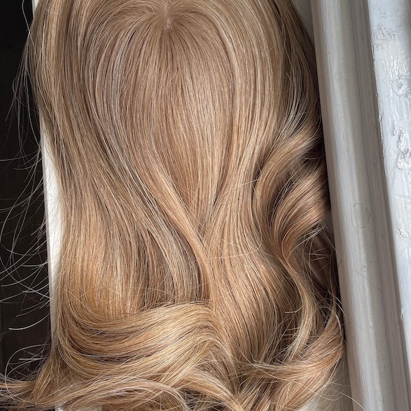 Gemengde asblonde zijden basistopper 5x6 14 inch golvend/gemengd blond weelderig menselijk haar topper voor dagelijks gebruik/haartoppers voor vrouwen TAYORICHHAIR