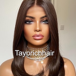 Dark Brown 12-Inch Lace Front Wig: Heat-Friendly Synthetic Hair