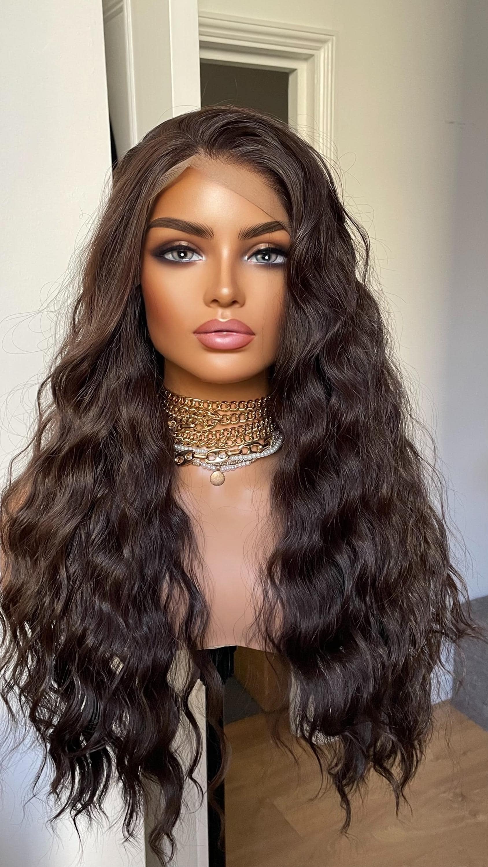Beautiful brown wig Brown Wigs | Human Hair Brown Lace Front Wigs | Hairvivi main image 4
