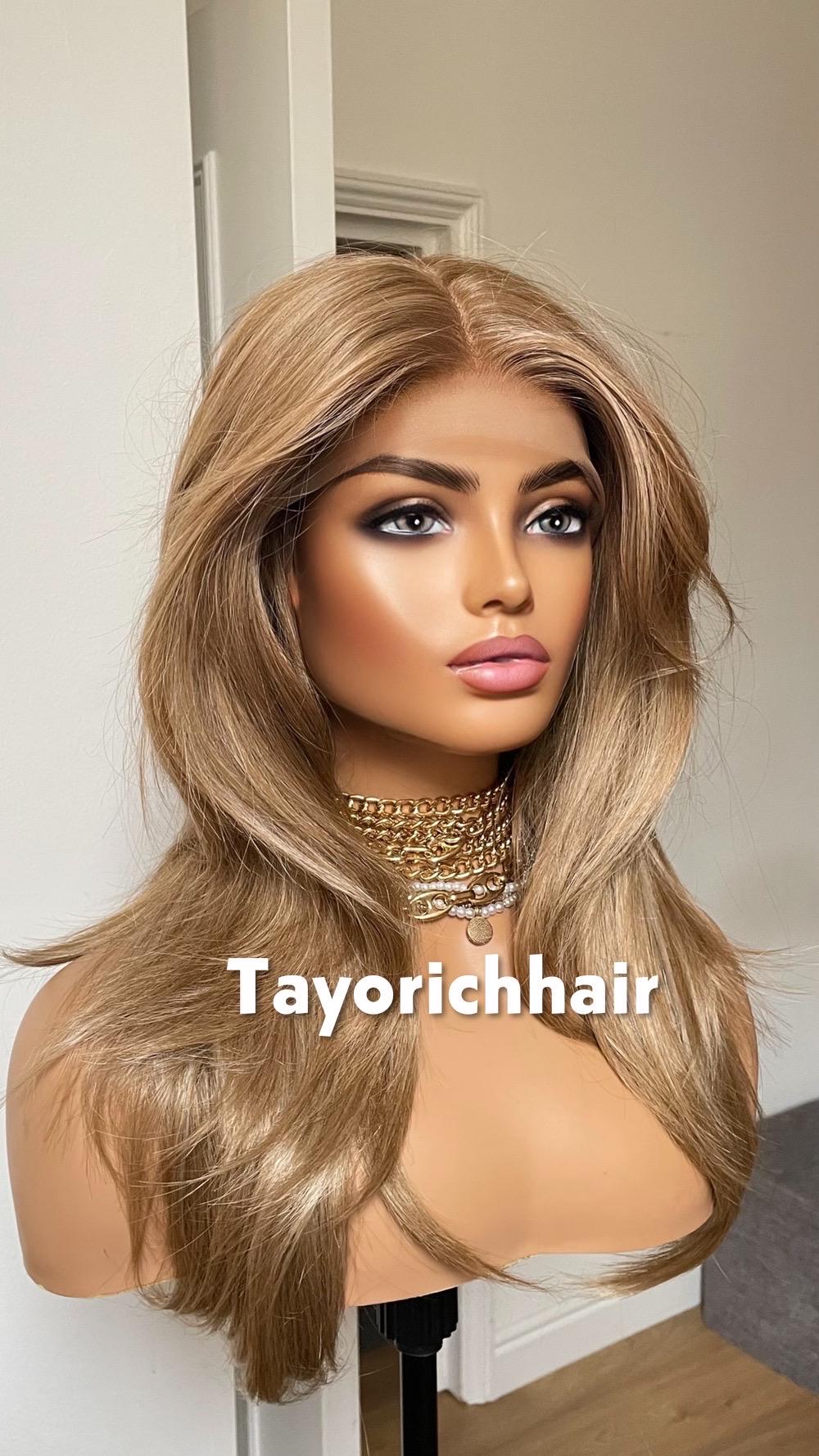Strawberry Blonde Lace Front Wig: Heat-friendly Synthetic  display picture 1