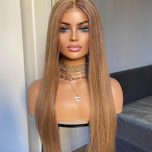 Mixed Ash Blonde Real Hair Lace Front Wig 24 Inches/ 13x6 Lace Front /150 Density/ Natural Realistic Real Hair Wig for Daily Wear