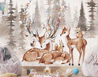 Forest Animals Wallpaper: Nursery & Living Room Decor