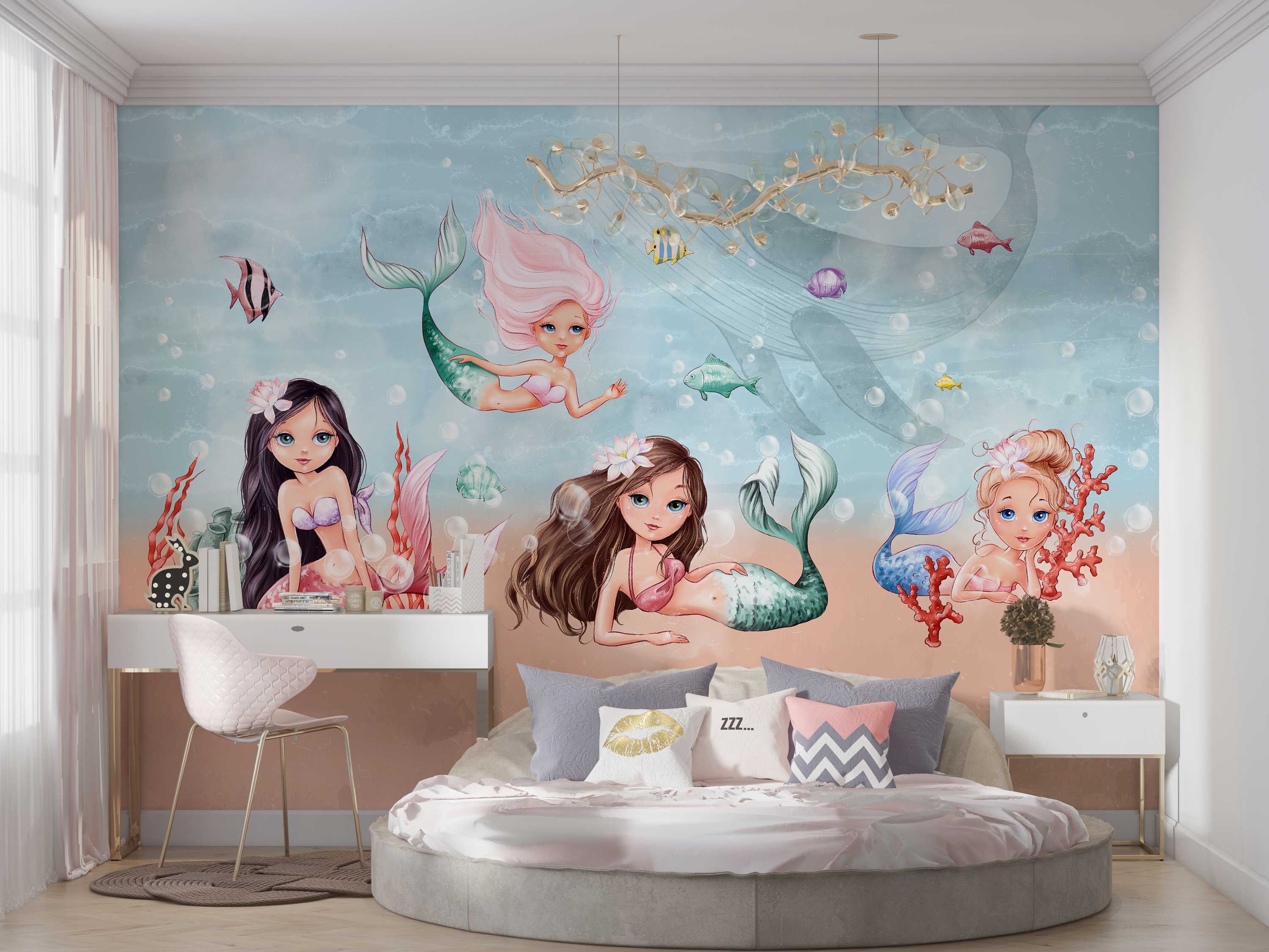 Enchanted Seas: A Playful Mermaid Adventure Amongst Coral Reefs and