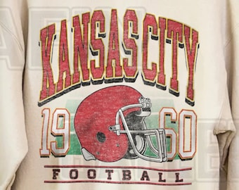 Kansas City Football Sweatshirt | Vintage Style Kansas City Football Crewneck | Football Sweatshirt | Kansas City Sweatshirt | FG53