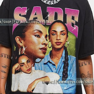 Sade Helen Adu Tshirt, Sade Adu Vintage Style T-Shirt, Sade Singer Music Vintage 90s T-Shirt Gift for men women uisex t-shirt fg