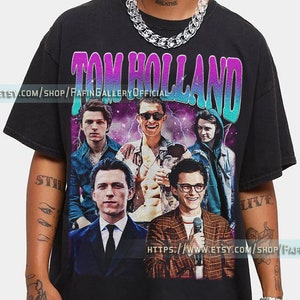 RETRO Tom Holland Vintage Shirt | Tom Holland Homage Tshirt | Tom Holland Fan Tees | Tom Holland Retro 90s Sweater Tom Holland Merch Gift L