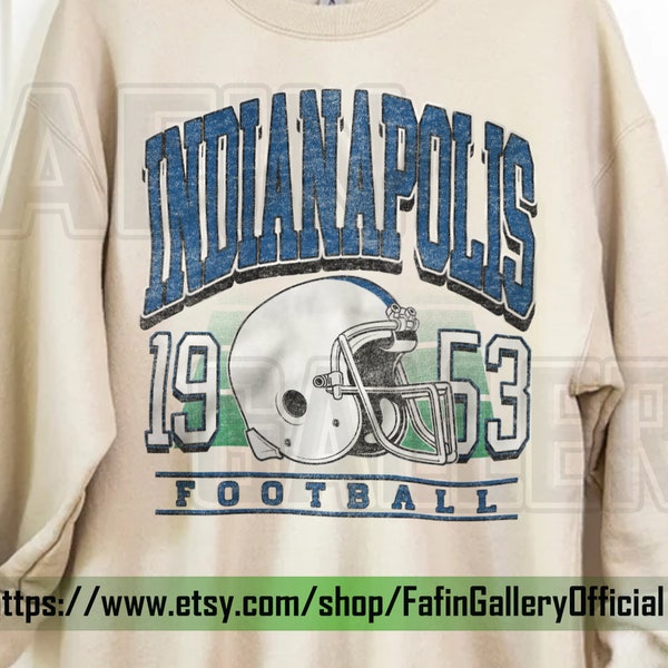 Sweat-shirt de football d’Indianapolis | vintage Style Indianapolis Football Crewneck | Sweat-shirt de football | Sweat-shirt Indianapolis | FG52