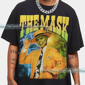 RETRO THE MASKK Shirt, Jim Carrey Comedian Shirt, Jim Carrey Hommage Shirt, The Truman Show Tees Jim Carrey lustiges Shirt Jim Carrey Tribut Lf