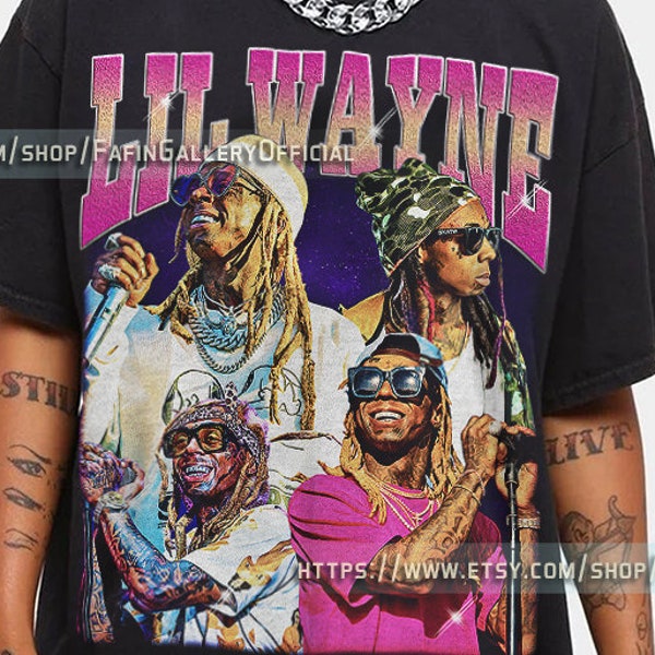 Camiseta de Lil Wayne / Camiseta de concierto de Lil Wayne / Camiseta de rapero de Lil Wayne / Merch de Lil Wayne / Camiseta de Hiphop de Lil Wayne / Camiseta gráfica de Lil Wayne FG