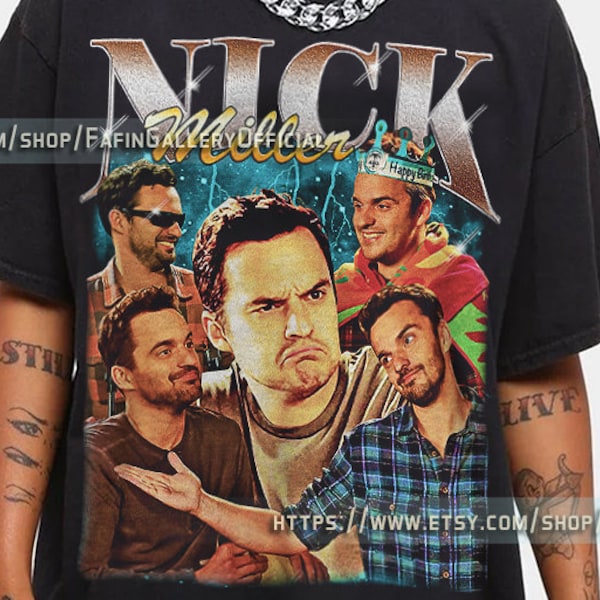 Camisa NICK MILLER, camiseta vintage Nick Miller Homage, camisetas Nick Miller Retro Fan, suéter Nick Miller Retro 90s, regalo Nick Miller Merch L06