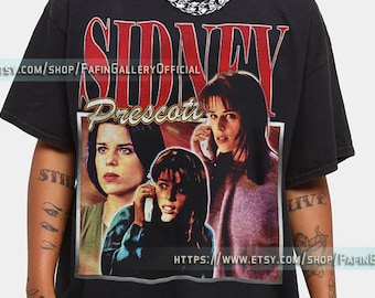SIDNEY PRESCOTT SCREAM Camisa, Neve Campbell Scary Movie Shirt, Scary Horror Tees, Kill3r Homage Fan Camiseta Sidney Stu Matcher Scream Gift L