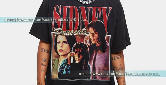 SIDNEY PRESCOTT SCREAM Shirt, Neve Campbell Scary Movie Shirt, Scary Horror Tees, Kill3r Homage Fan T-Shirt Sidney Stu Matcher Scream Gift L