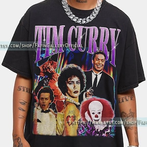 RETRO TIM CURRY Shirt, Tim Curry Vintage Shirt | Tim Curry Homage, Tim Curry Fan Tees | Tim Curry Retro 90s Sweater | Tim Curry Merch Gift L