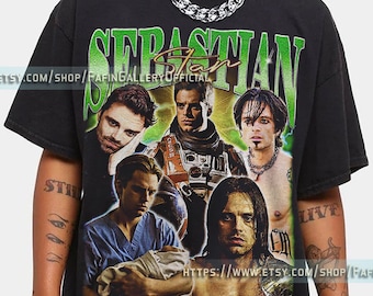 RETRO SEBASTIAN STAN Shirt, Sebastian Stan Homage Shirt Retro 90's, Sebastian Stan Tribute Shirt Fans Gift, Sebastian Stan Funny Shirt Fl