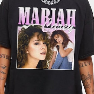 T-shirt Mariah Carey, T-shirt noir Mariah Carey édition limitée, Mariah Carey FG125