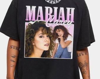 T-shirt Mariah Carey, T-shirt noir Mariah Carey édition limitée, Mariah Carey FG125