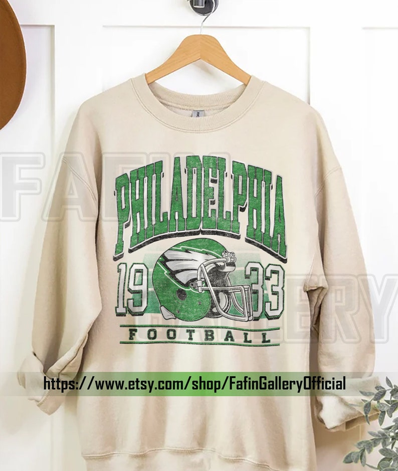Philadelphia Football Sweatshirt Vintage Style Philadelphia Football Crewneck Football Sweatshirt Philadelphia Sweatshirt FG57 image 1