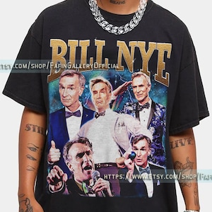 RETRO BILL NYE Vintage Shirt| William Sanford Nye Homage Tshirt | Bill Nye Fan Tees | Bill Nye Retro 90s Sweater The Sciece Guy Merch Gift L