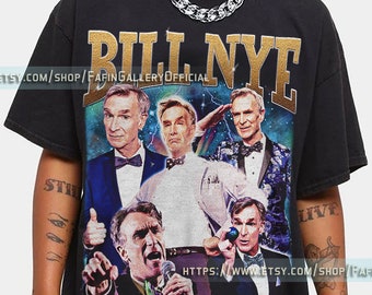RETRO BILL NYE Vintage Shirt| William Sanford Nye Homage Tshirt | Bill Nye Fan Tees | Bill Nye Retro 90s Sweater The Sciece Guy Merch Gift L