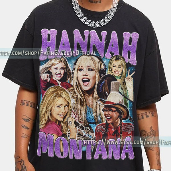 HANNAH MONTANA Shirt, Hannah Montana Fan Tees, Hannah Montana Homage Tshirt, Hannah Montana Retro 90s Sweater, Hannah Montana Merch Gift L