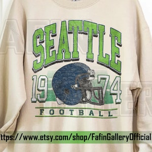 Seattle Football Sweatshirt | Vintage Style Seattle Football Crewneck | Football Sweatshirt | Seattle Sweatshirt | FG59