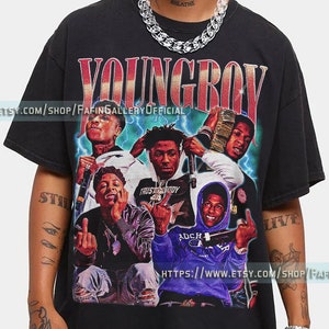 Retro YOUNGBOY Vintage Shirt, Kentrell DeSean Gaulden Never Broke Again Shirt, Hip Hop Music, Rapper Shirt, Bootleg Shirt, 90s Rap Tee F