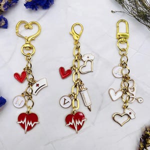 Nurse purse charm - badge tag - EMT gift - RN - LPN - handbag dangle charm