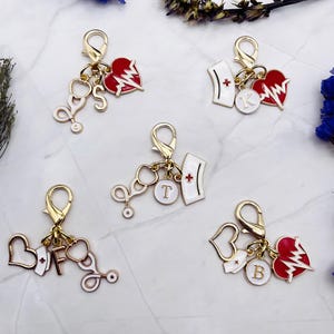 Custom Medical Charm Keychain: Nurse, Doctor, EMT Gift