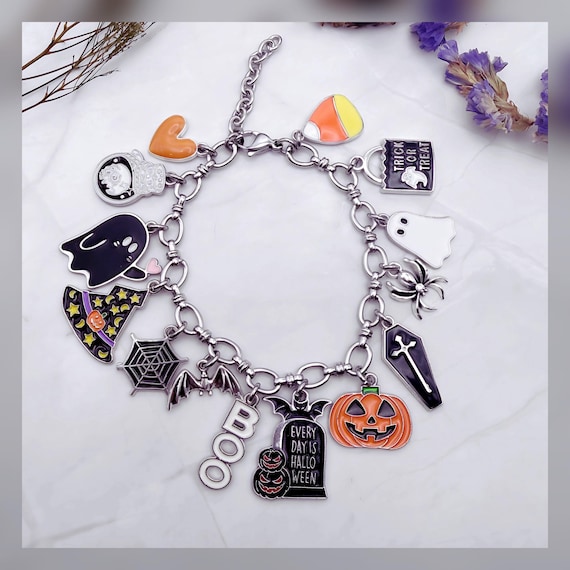 18 Halloween Accessories for a Little Everyday Spookiness 17 Spooky Charm Bracelet