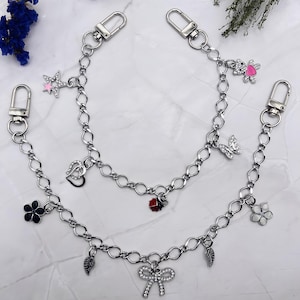 Custom purse chain, silver hand bag charms, personalized bag accessories, handbag chain, accessories for her,