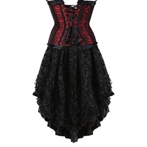 Corset Dress Bustier Lingerie Corset Top and Steampunk Skirt Burlesque ...