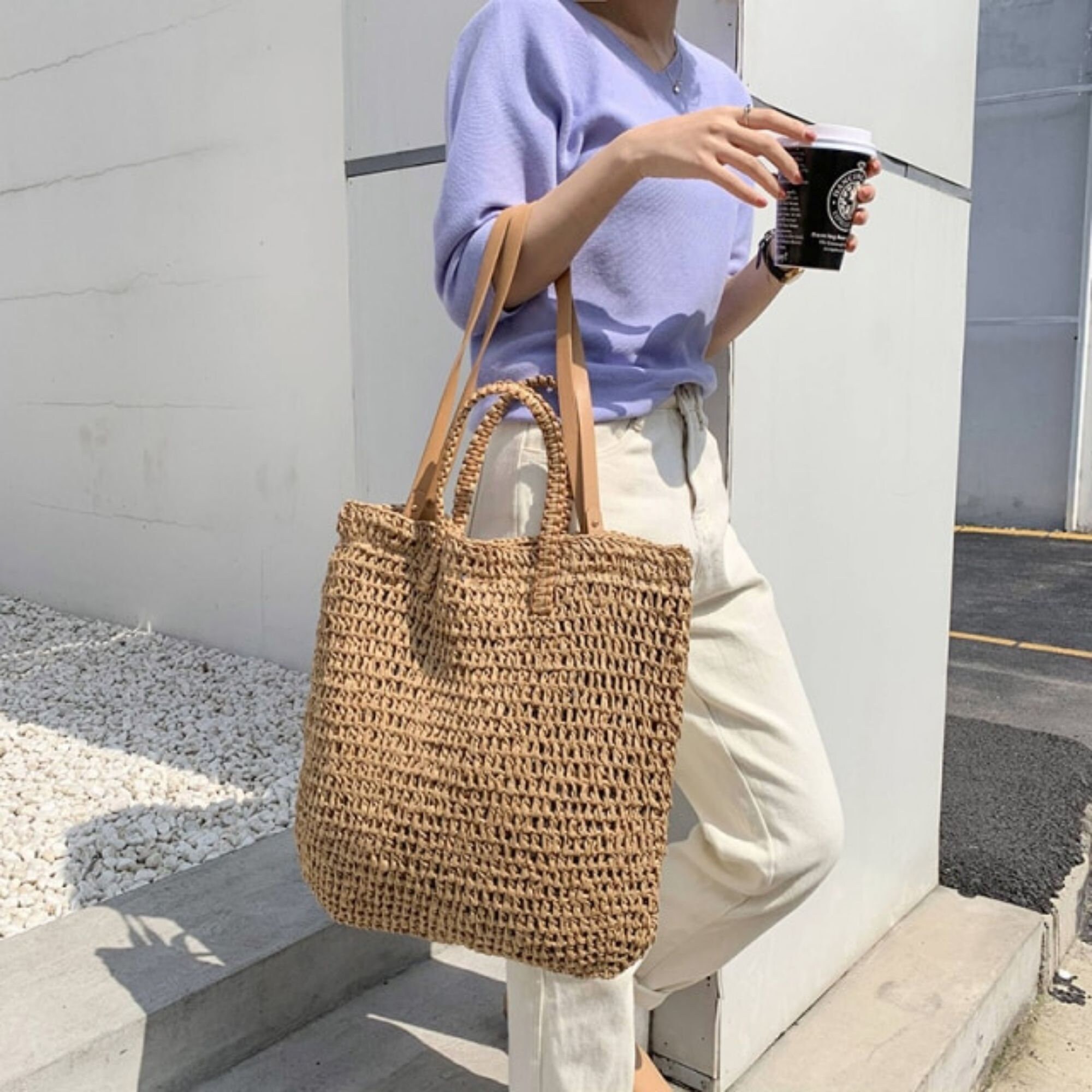 Buy Korea Dongdaemun Ins Straw Woven Small Bag Casual Women's Bag Handbag  Shoulder Sling Bag/ Cross-body Bag 2022 Summer New Model On Ezbuy SG |  Fg-fashion Women Straw Woven Beach Shoulder Underarm