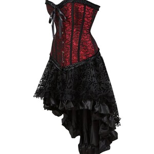 Corset Dress Bustier Lingerie Corset Top and Steampunk Skirt Burlesque ...