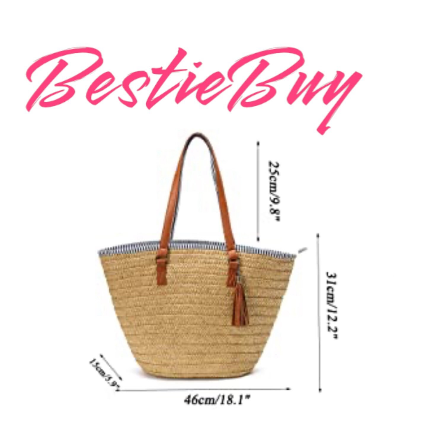 Straw Beach Bags Woven Tote Tassels Bag Hobo Summer Hand Woven Etsy