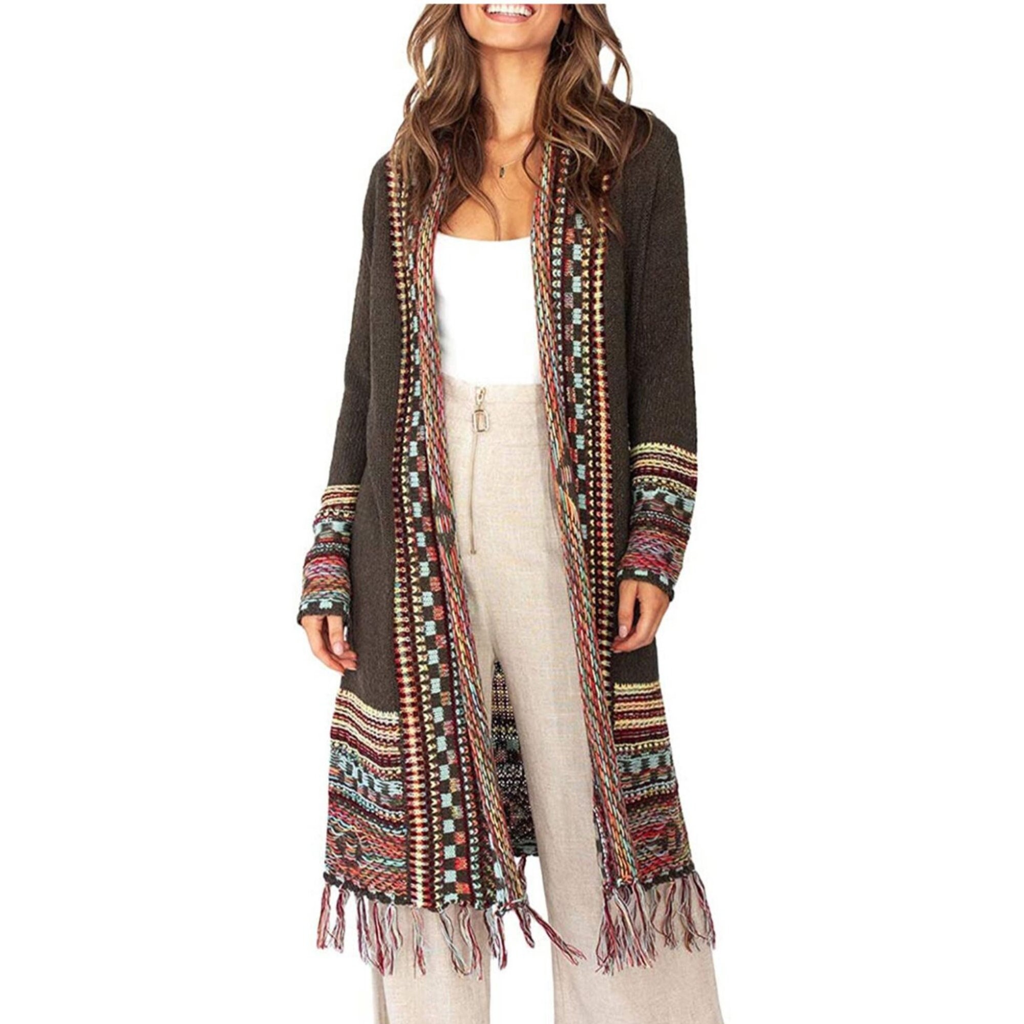 Long Tribal Cardigan - Etsy