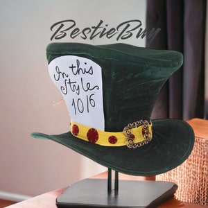 Mad Hatter Top Hat velvet Victorian Hat for Adults and kids