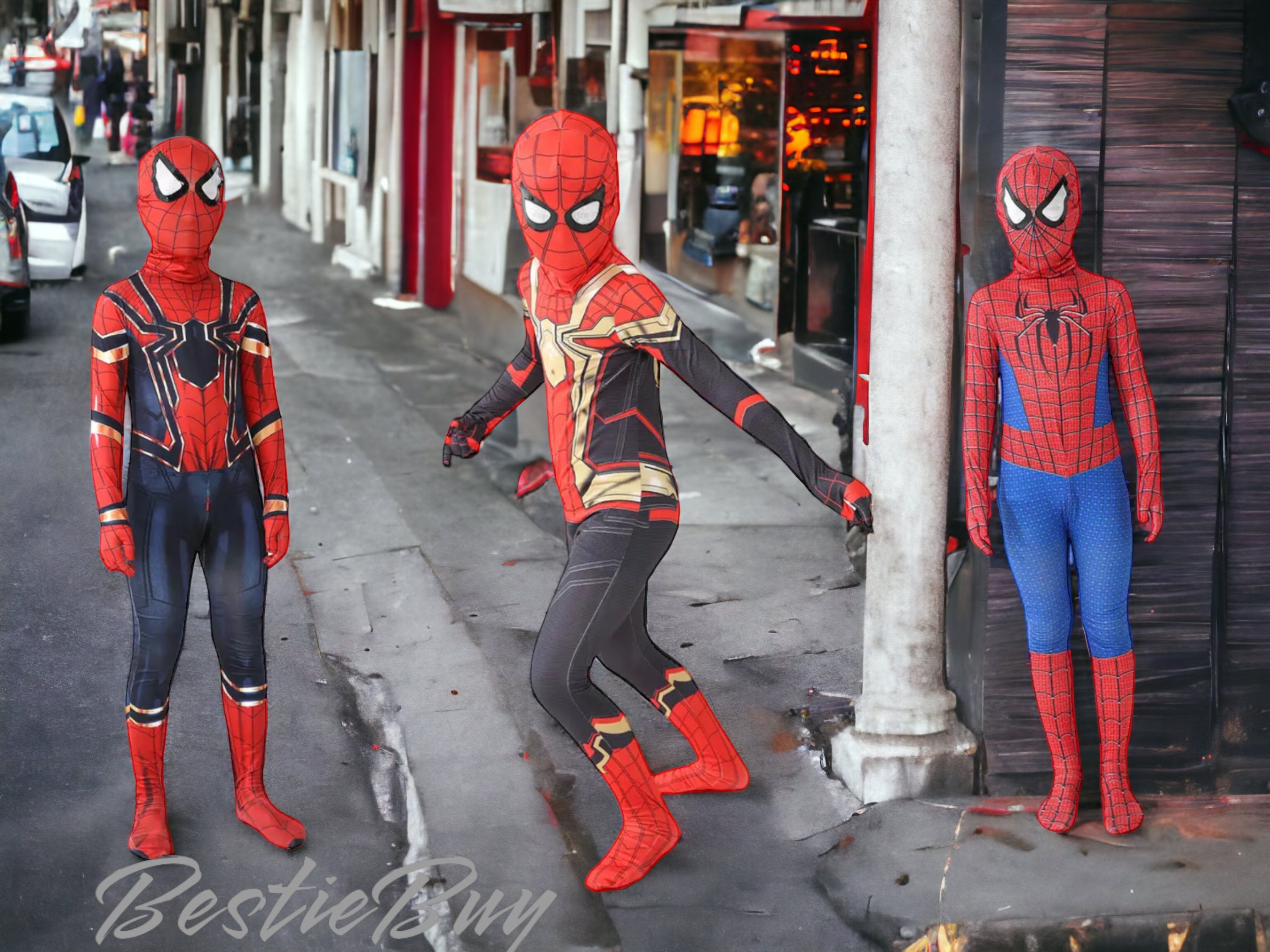 Traje Cosplay de Homem Aranha Avançado Lycra Spandex Adultos