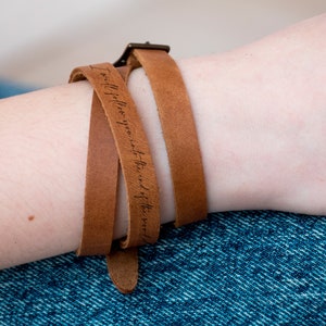 Personalized Leather Wrap Bracelet