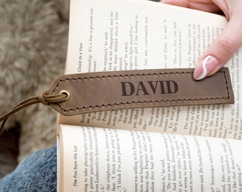 Personalized Leather Bookmarks 3rd Anniversary Gift for Husband Gift for Wife Bookmark for Books Leather Book Mark Gift for Him Ukraine Shop