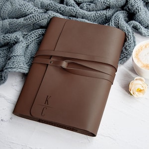 Personalized Leather Journal, Refillable Notebook Journal, Custom Journal with Initials, A5 Leather Journal Cover, Corporate Gifts with Logo