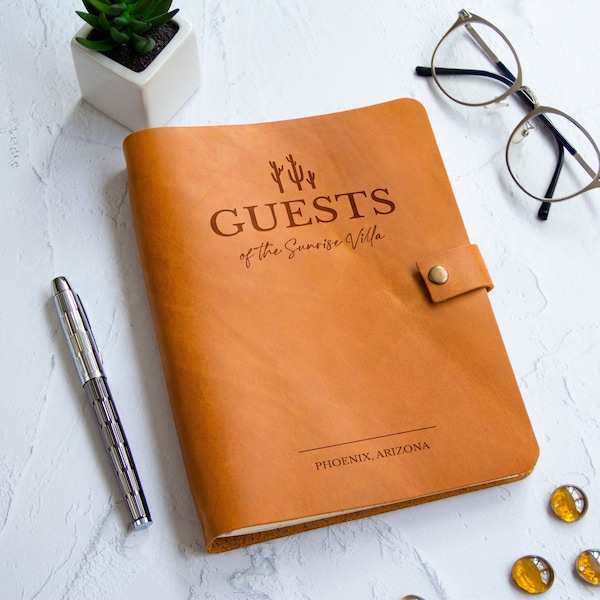 Vacation Rental Guest Book • Desert Home GuestBook • Cactus Guest Book • Southwest Desert Cactus Hotel Home Cottage Cabin • VRBO Airbnb Inn