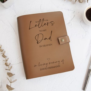 Loss of Father Grief Journal, Letters to Dad in Heaven, Personalized Leather Journal, Loss of Dad Gift, Dad Memorial Journal, Sympathy Gift