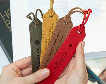 Personalisierte Lesezeichen, Leder Lesezeichen, benutzerdefinierte Lesezeichen, Bibel Lesezeichen, Geschenk für Mama, Geschenk für Papa Geburtstag, Weihnachtsgeschenk für Sie