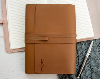 Leather Journal Refillable, Personalized Leather Notebook, Travel Journal, A5 Notebook Cover, Leather Diary, Fathers Day Gift for Dad