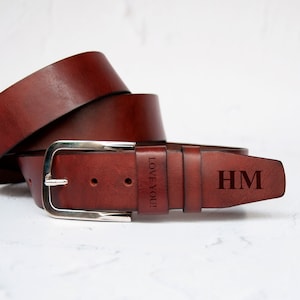 Fathers Day Gift, Mens Leather Belt, Personalized Belt, Custom Jeans Belt, Gift for Him, Engraved Leather Belt, Name Belt, Gift for Dad