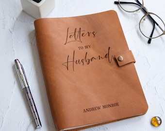 Love Letters To My Husband Personalized Wedding Anniversary Birthday Gift from Wife Custom Fathers Day Notebook Husband Memory Journal