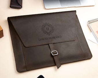 Personalized Document Case Leather Organizer A4 for Documents Holder A4 Custom Leather Portfolio Document Organizer Graduation Business Gift