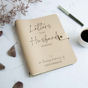 Diario de duelo: cuaderno por la pérdida de un esposo, un padre, una madre o un niño, obsequio de condolencias, obsequio de duelo, canasta de regalo de simpatía, diario conmemorativo de cuero