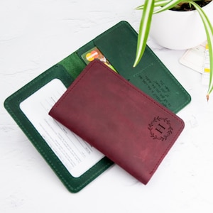 Personalisierte Leder Passport Cover Halter Impfung Passport Brieftasche Leder Reisebrieftasche Angepasst Reisebrieftasche Passport Geschenk für Sie