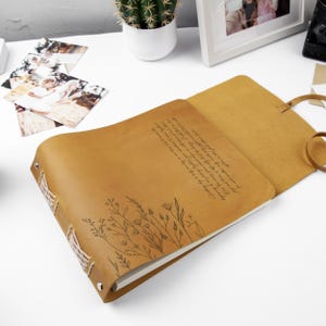 Wedding Photo Album Personalized Photo Album Leather Photo Album Rustic Wedding Gift for Couple Custom Photo Book Travel Album Memory Book image 9